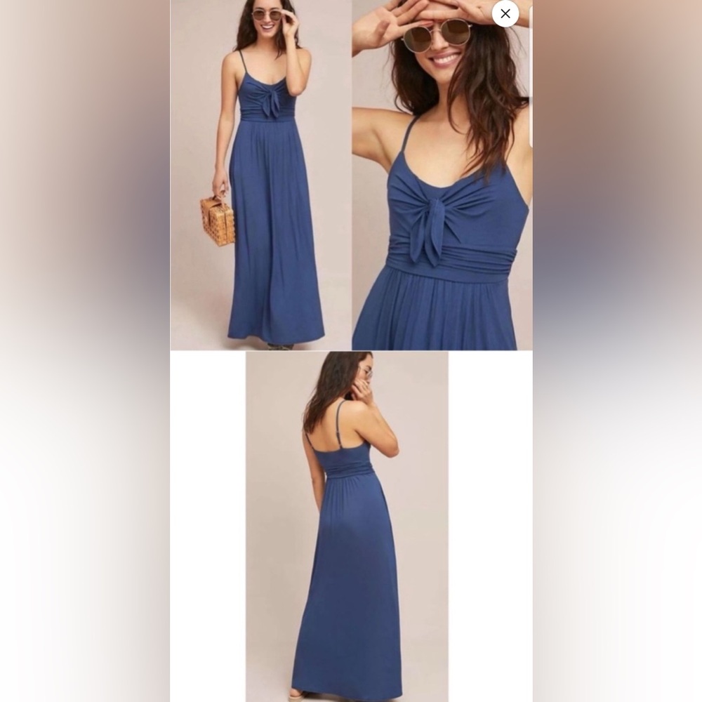 Anthropologie Blue Maxi Dress